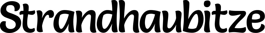 Vorschau des Bootsnamens "Strandhaubitze" als Schriftzug für "Bootsbeschriftung Klassisch 94"