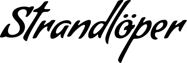 Vorschau des Bootsnamens "Strandlöper" als Schriftzug für "Bootsbeschriftung Klassisch 57"