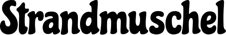 Vorschau des Bootsnamens "Strandmuschel" als Schriftzug für "Bootsbeschriftung Klassisch 53"