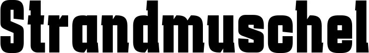 Vorschau des Bootsnamens "Strandmuschel" als Schriftzug für "Bootsbeschriftung Fett 41"