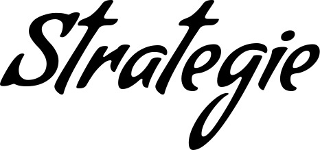 Vorschau des Bootsnamens "Strategie" als Schriftzug für "Bootsbeschriftung Klassisch 57"
