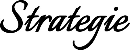 Vorschau des Bootsnamens "Strategie" als Schriftzug für "Bootsbeschriftung Klassisch 58"