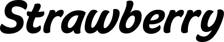 Vorschau des Bootsnamens "Strawberry" als Schriftzug für "Style Klassisch 14"