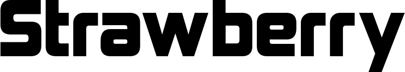 Vorschau des Bootsnamens "Strawberry" als Schriftzug für "Bootsbeschriftung Neu 25"