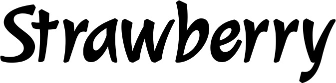 Vorschau des Bootsnamens "Strawberry" als Schriftzug für "Bootsbeschriftung Klassisch 72"