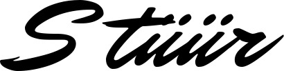 Vorschau des Bootsnamens "Stüür" als Schriftzug für "Bootsbeschriftung Klassisch 82"