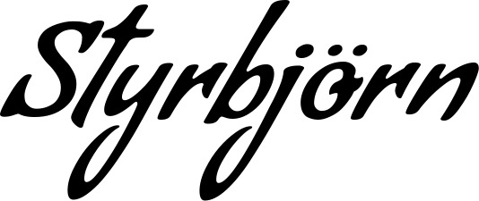 Vorschau des Bootsnamens "Styrbjörn" als Schriftzug für "Bootsbeschriftung Klassisch 57"