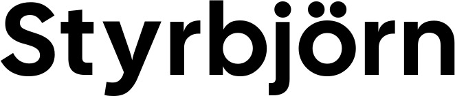 Vorschau des Bootsnamens "Styrbjörn" als Schriftzug für "Bootsbeschriftung Fett 12"