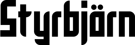 Vorschau des Bootsnamens "Styrbjörn" als Schriftzug für "Bootsbeschriftung Neu 27"