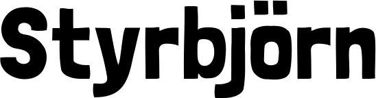 Vorschau des Bootsnamens "Styrbjörn" als Schriftzug für "Bootsbeschriftung Neu 52"