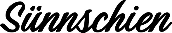 Vorschau des Bootsnamens "Sünnschien" als Schriftzug für "Bootsbeschriftung Klassisch 48"
