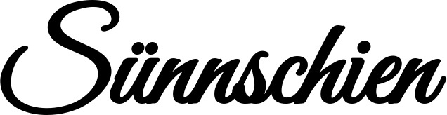 Vorschau des Bootsnamens "Sünnschien" als Schriftzug für "Bootsbeschriftung Klassisch 68"