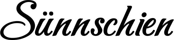 Vorschau des Bootsnamens "Sünnschien" als Schriftzug für "Bootsbeschriftung Klassisch 50"