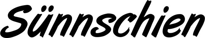 Vorschau des Bootsnamens "Sünnschien" als Schriftzug für "Bootsbeschriftung Klassisch 38"