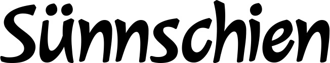 Vorschau des Bootsnamens "Sünnschien" als Schriftzug für "Bootsbeschriftung Klassisch 72"