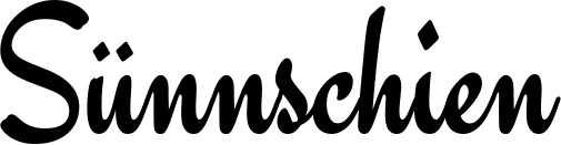 Vorschau des Bootsnamens "Sünnschien" als Schriftzug für "Bootsbeschriftung Klassisch 63"