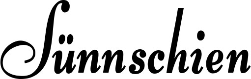 Vorschau des Bootsnamens "Sünnschien" als Schriftzug für "Bootsbeschriftung Klassisch 76"