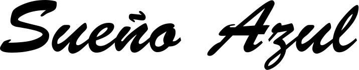 Vorschau des Bootsnamens "Sueño Azul" als Schriftzug für "Bootsbeschriftung Klassisch 03"