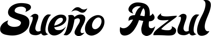 Vorschau des Bootsnamens "Sueño Azul" als Schriftzug für "Bootsbeschriftung Klassisch 33"