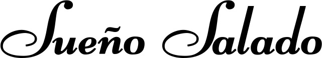 Vorschau des Bootsnamens "Sueño Salado" als Schriftzug für "Style Klassisch 76-A"