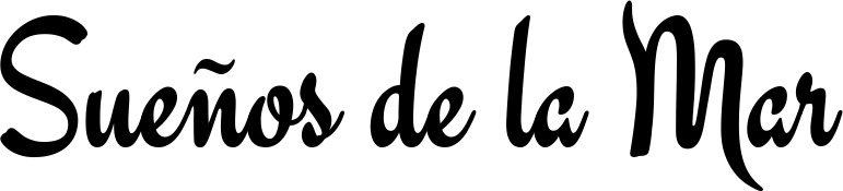 Vorschau des Bootsnamens "Sueños de la Mar" als Schriftzug für "Bootsbeschriftung Klassisch 63"