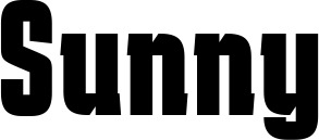 Vorschau des Bootsnamens "Sunny" als Schriftzug für "Bootsbeschriftung Fett 41"