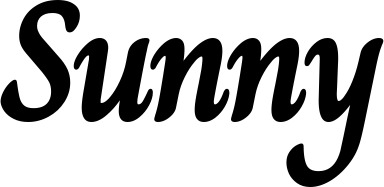 Vorschau des Bootsnamens "Sunny" als Schriftzug für "Bootsbeschriftung Klassisch 51"