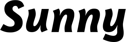 Vorschau des Bootsnamens "Sunny" als Schriftzug für "Bootsbeschriftung Kursiv 01"