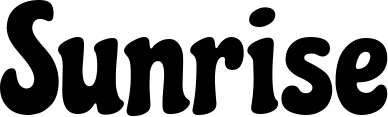 Vorschau des Bootsnamens "Sunrise" als Schriftzug für "Bootsbeschriftung Klassisch 53"