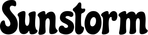 Vorschau des Bootsnamens "Sunstorm" als Schriftzug für "Bootsbeschriftung Klassisch 53"