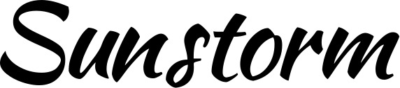 Vorschau des Bootsnamens "Sunstorm" als Schriftzug für "Bootsbeschriftung Klassisch 73"