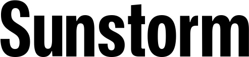 Vorschau des Bootsnamens "Sunstorm" als Schriftzug für "Bootsbeschriftung Fett 25"