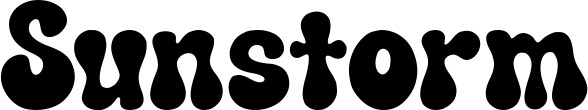 Vorschau des Bootsnamens "Sunstorm" als Schriftzug für "Bootsbeschriftung Neu 62"