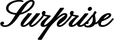 Vorschau des Bootsnamens "Surprise" als Schriftzug für "Bootsbeschriftung Klassisch 107"
