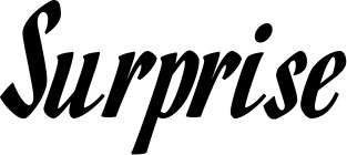 Vorschau des Bootsnamens "Surprise" als Schriftzug für "Bootsbeschriftung Klassisch 93"