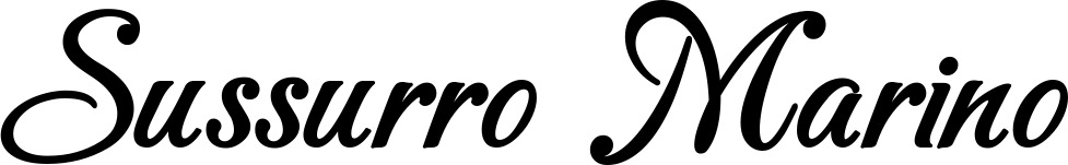 Vorschau des Bootsnamens "Sussurro Marino" als Schriftzug für "Bootsbeschriftung Klassisch 50"