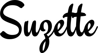 Vorschau des Bootsnamens "Suzette" als Schriftzug für "Bootsbeschriftung Klassisch 63"
