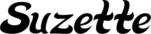 Vorschau des Bootsnamens "Suzette" als Schriftzug für "Bootsbeschriftung Klassisch 33"