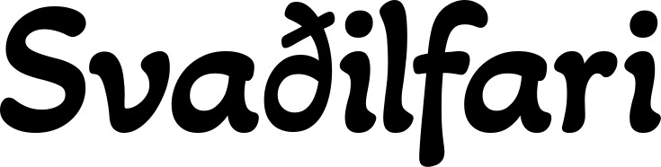 Vorschau des Bootsnamens "Svaðilfari" als Schriftzug für "Bootsbeschriftung Klassisch 103"