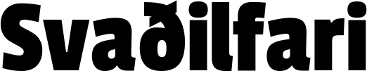 Vorschau des Bootsnamens "Svaðilfari" als Schriftzug für "Bootsbeschriftung Fett 30"