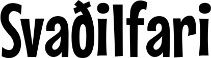 Vorschau des Bootsnamens "Svaðilfari" als Schriftzug für "Bootsbeschriftung Neu 57"