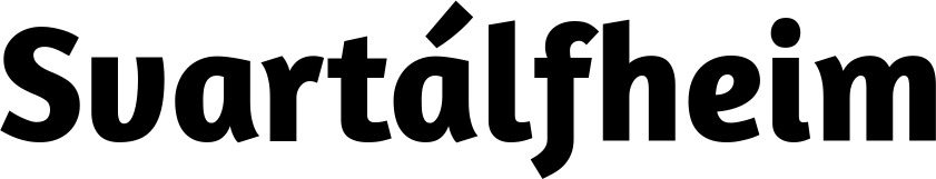 Vorschau des Bootsnamens "Svartálfheim" als Schriftzug für "Bootsbeschriftung Fett 09"