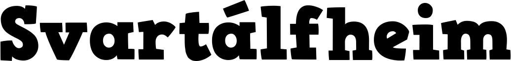 Vorschau des Bootsnamens "Svartálfheim" als Schriftzug für "Bootsbeschriftung Fett 03"