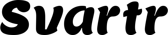 Vorschau des Bootsnamens "Svartr" als Schriftzug für "Bootsbeschriftung Neu 49"