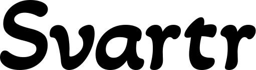 Vorschau des Bootsnamens "Svartr" als Schriftzug für "Bootsbeschriftung Klassisch 103"