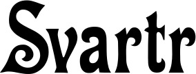 Vorschau des Bootsnamens "Svartr" als Schriftzug für "Bootsbeschriftung Neu 44"