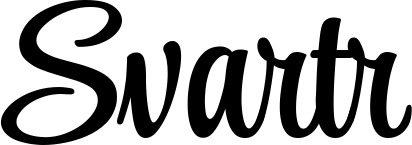 Vorschau des Bootsnamens "Svartr" als Schriftzug für "Bootsbeschriftung Klassisch 101"