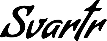 Vorschau des Bootsnamens "Svartr" als Schriftzug für "Bootsbeschriftung Klassisch 57"