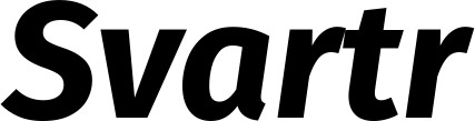 Vorschau des Bootsnamens "Svartr" als Schriftzug für "Bootsbeschriftung Kursiv 03"