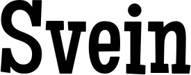 Vorschau des Bootsnamens "Svein" als Schriftzug für "Bootsbeschriftung Neu 54"